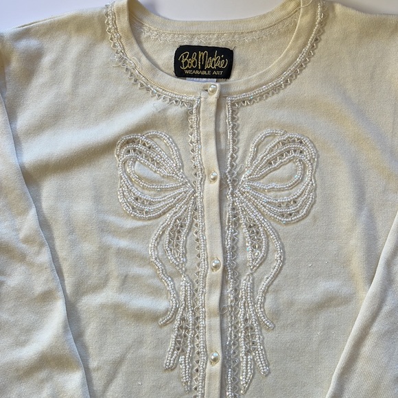 Vintage Bob Mackie Wearable Art Cardigan - Picture 2 of 8